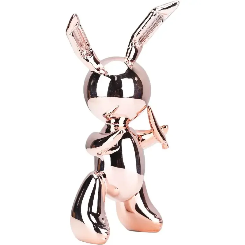 Resin Electroplated Carrot Rabbit Animal Figurine Home Soft Decorations Tabletop Decorations for Living Room And Guests