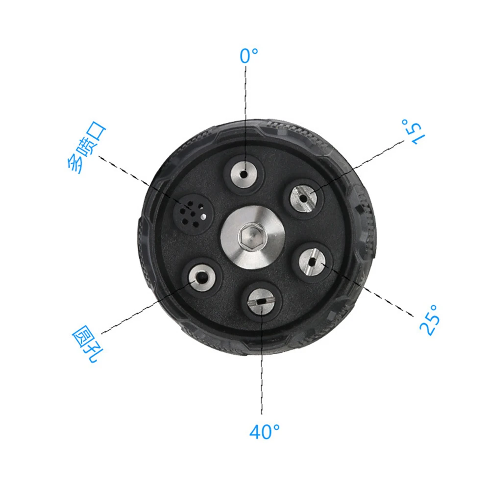 360 Degree 6 in 1 Nozzle High Pressure Washer Water Gun Nozzle All Direction 1/4 Quick Connection For Car Cleaning Accessories