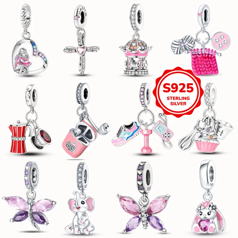 Hot Selling 925 Sterling Silver Love Hug Pendant Beads Suitable for Women's Original Bracelet Beads DIY Exquisite Jewelry