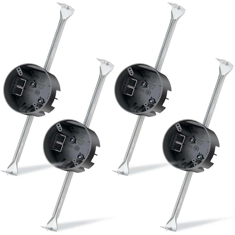 4Pcs Ceiling Fan Brace,Adjustable 14-24.5Inch Electrical Box With Support Bars,For Ceiling Fan & Light Fixture Installs