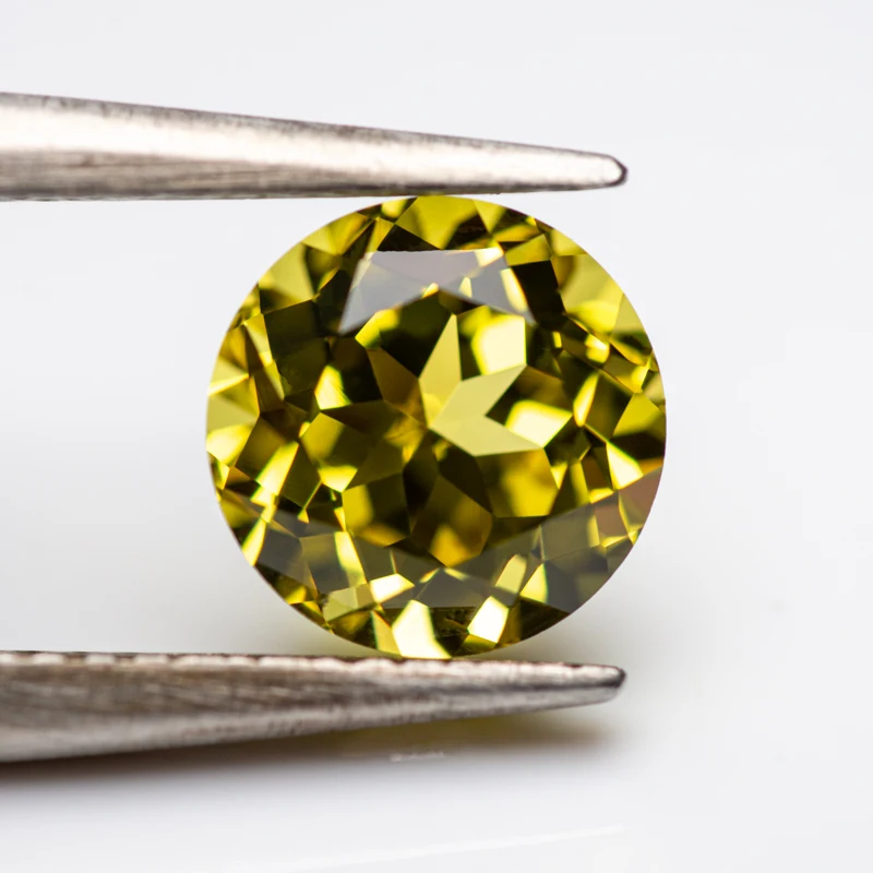 Lab Grown Sapphire Circular Canary Yellow VVS1 Perfect Charms Beads Diy for Jewelry Making Materials Selectable AGL Certificate