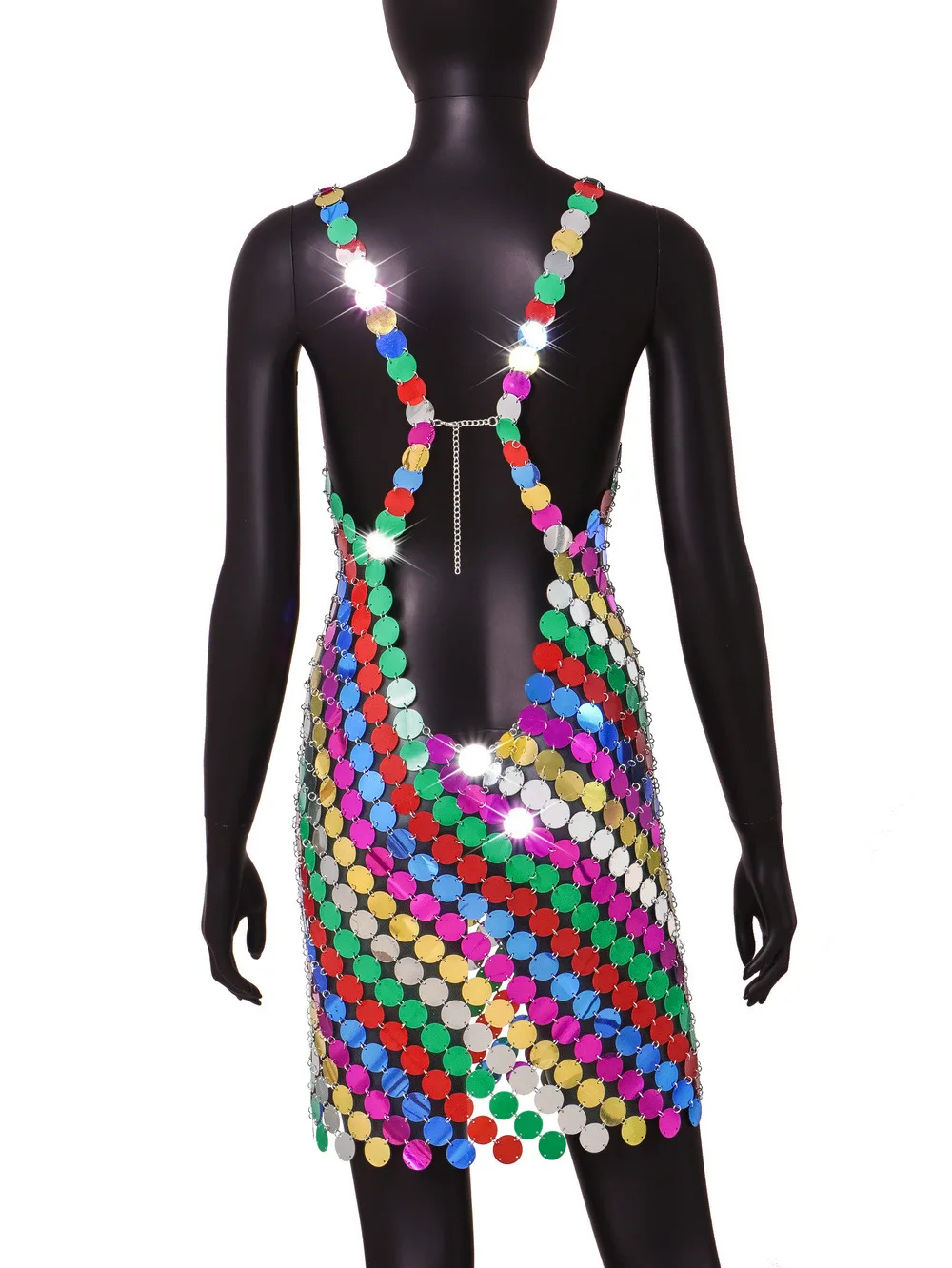 

Лидер продаж 2023, сексуальное рыболовное платье со стразами на подтяжках, висячим вырезом и полым платьем для женщин LBZ20265-1