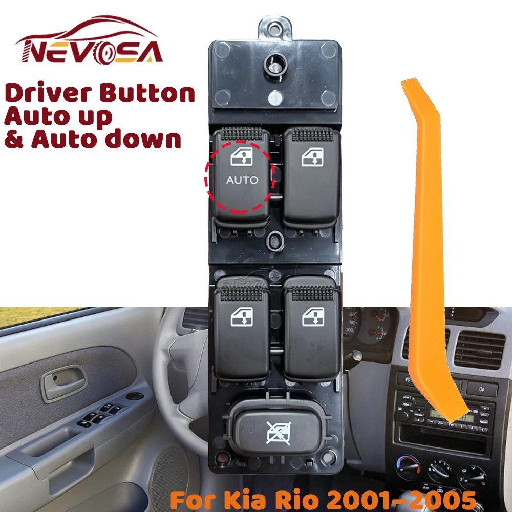 

For Kia Rio 2001 2002 2003 2004 2005 Master Left Hand Driver Window Control Switch Glass Lifter Button 93570FD30001 93570FD300