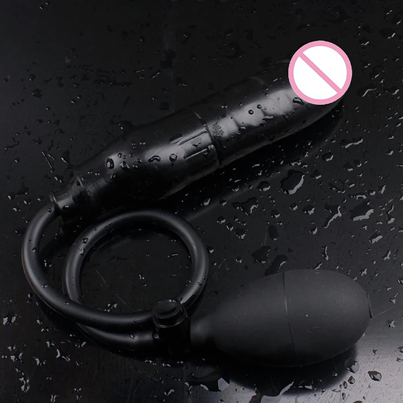 For Men & Women Premium Comfort Dilator Inflatable Anal Plug With Metal Ball Extra Large Prostate Massager G-Spot Stimulator - view 5