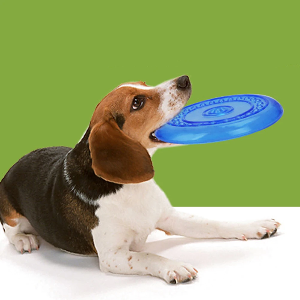 

Pet Dog Flying Toys Washable Soft TPR Material Cartoon Throw Multi Use Puppy Playthings Protect Safety