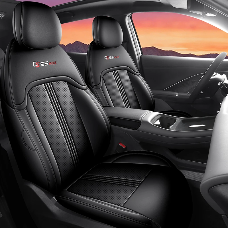 Waterproof Faux Leather Full Surround 5 Seats Seat Covers Fit 2026 Changan CS55 PLUS Auto Interior Modification Parts