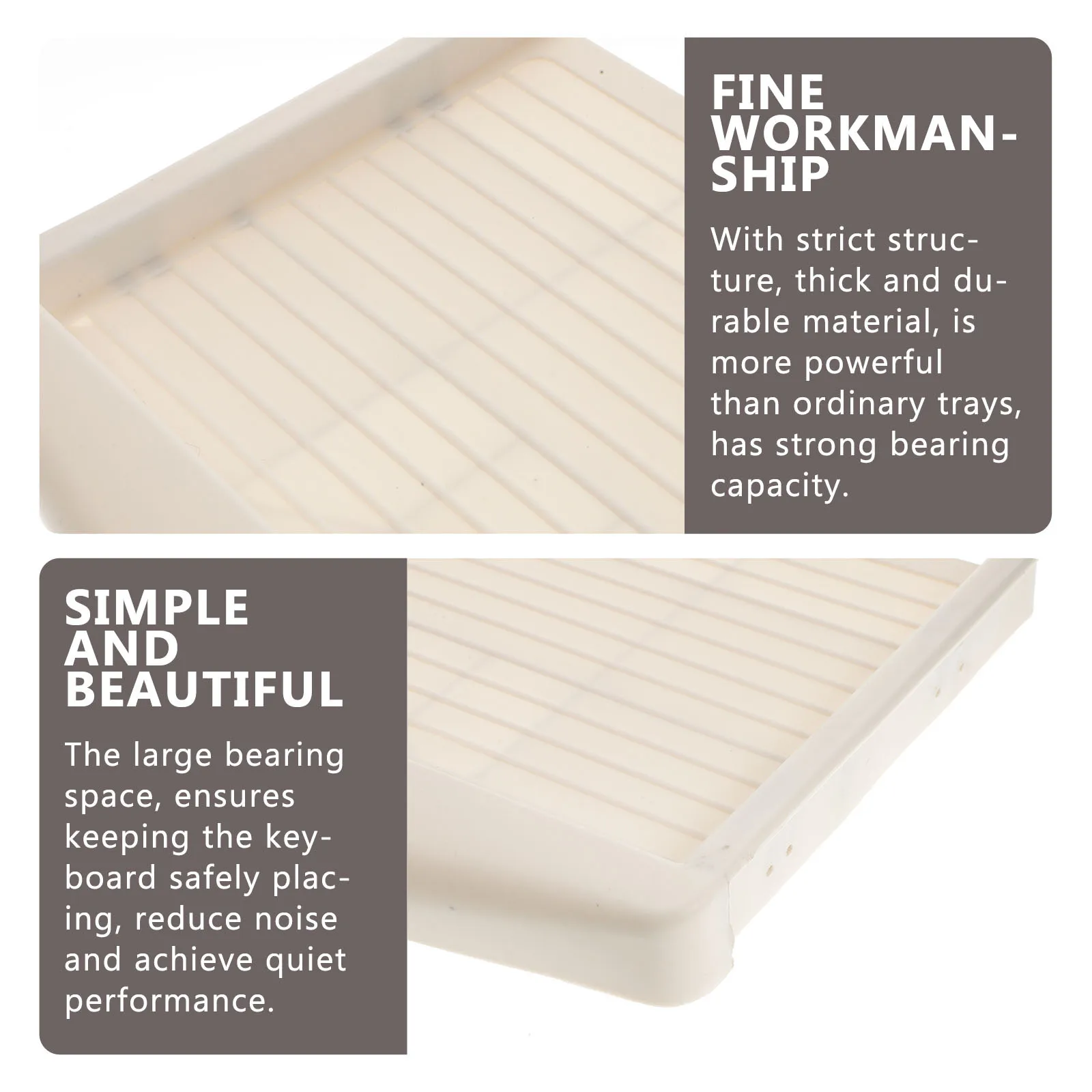 

1Pcs Heavy-Duty Keyboard Tray Adjustable Slide-Out Desk Accessories for Computer Drawer Tray with Large Bearing Space and Quiet