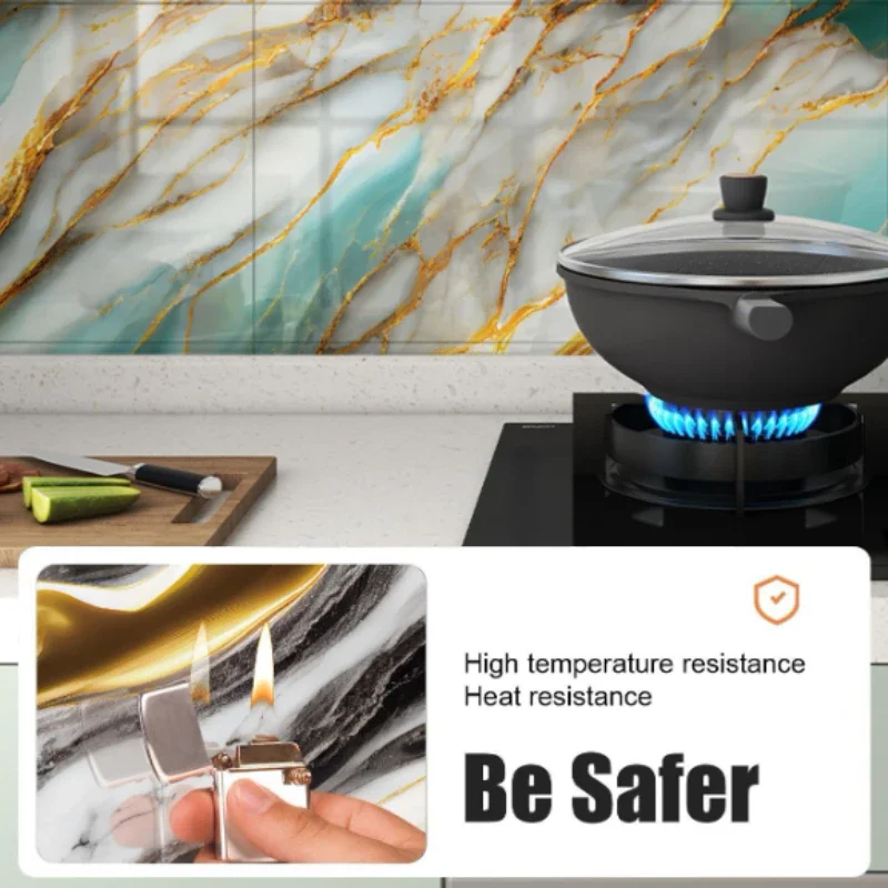 10-40 قطعة تقليد الرخام ثلاثية الأبعاد سيراميك الجدار تجديد لاصقة تزيين مقاوم للماء ذاتية اللصق ملصق أرضية المنزل