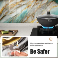 10-40PCS Imitation Marble 3D Ceramic Tile Wall Renovation Decoration Sticker Waterproof Self-adhesive Home Floor Sticker 5