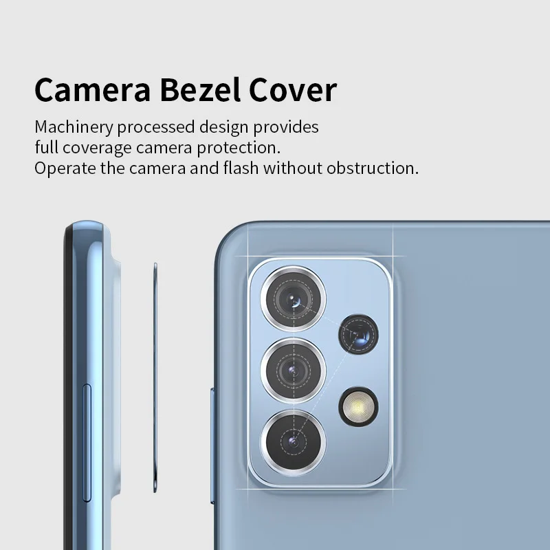 Camera Lens Protector for Samsung Galaxy A52 A72 A22 M22 M32 5G Camera Lens Cover Metal Protective Aluminum Lens Case Shell