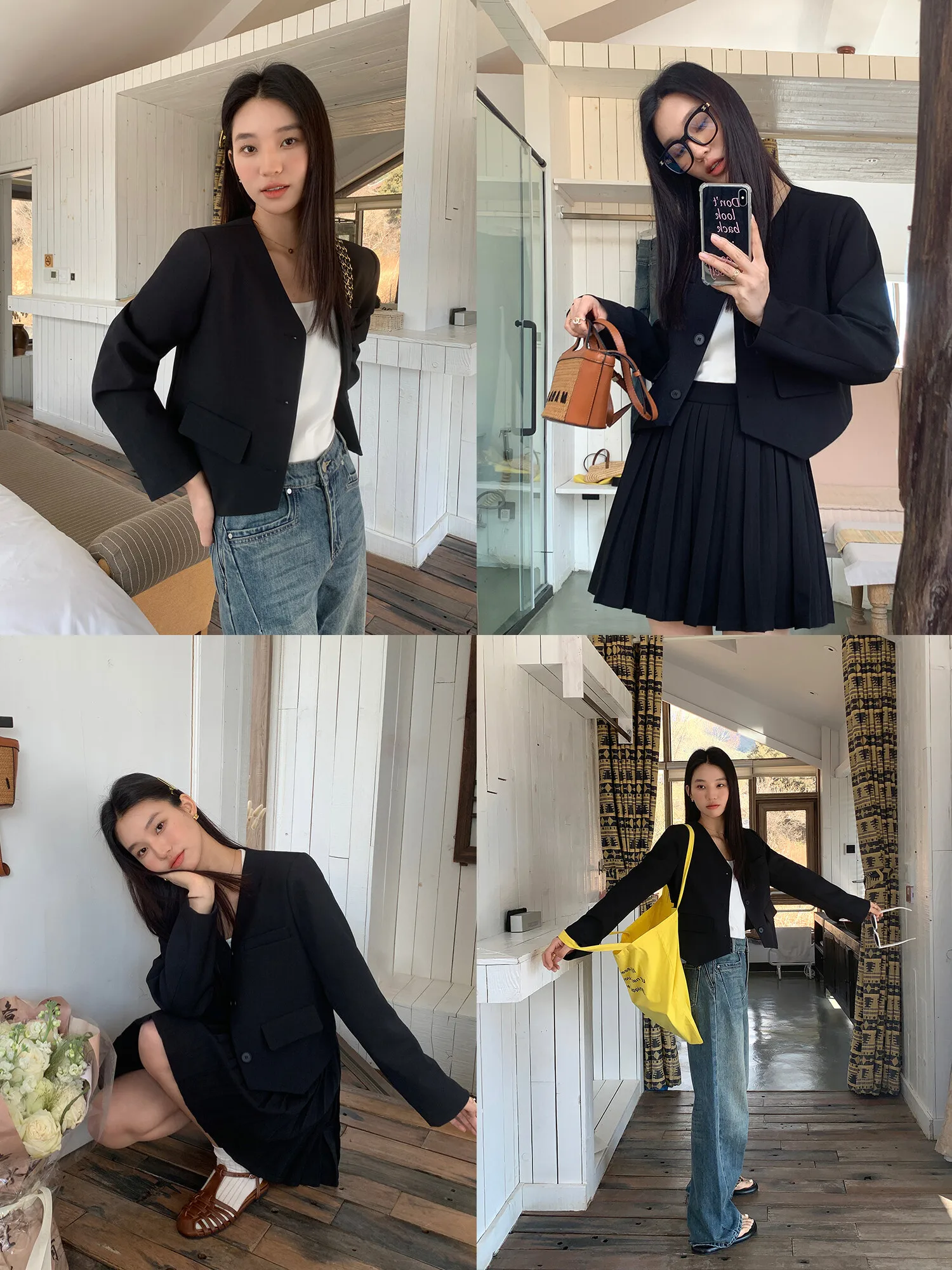 

Pusumede ort V-Ne Women's Jaet Premium Feel Casual Elegance Polyester Fiber Long Sve Pure Color Commute Sle