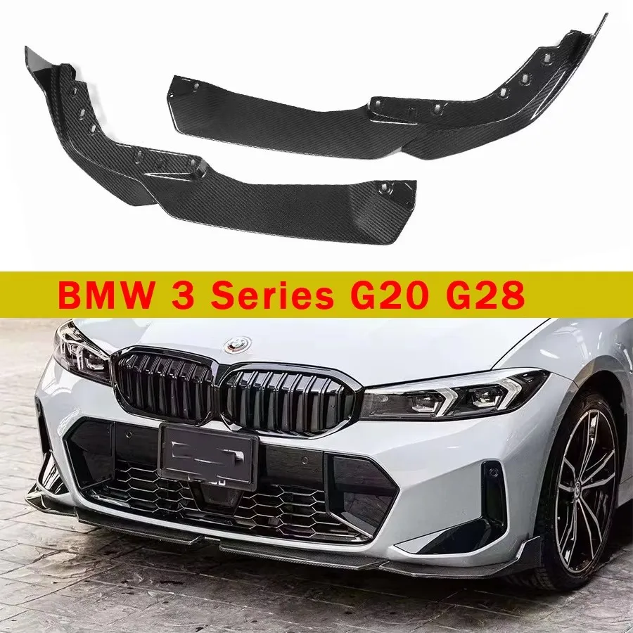

For BMW 3 Series G20 G28 2023+ Carbon Fiber Front lip Car Front Bumper Diverter Spoiler Diffuser Front lip chin Car Accessories