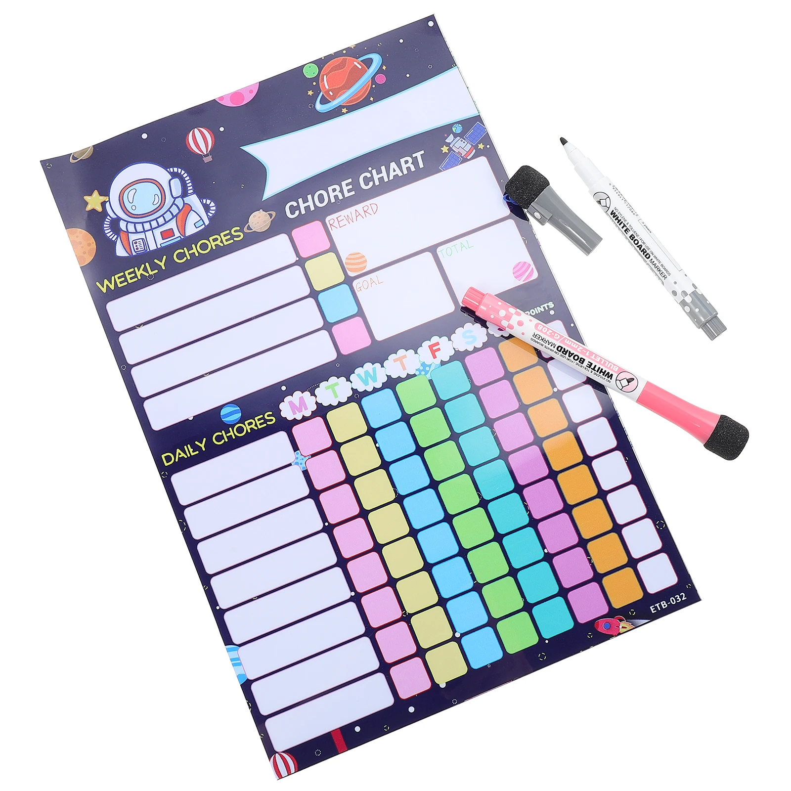 

1 set Reward Chart Hanging Magnetic Kids Chore Chart Reusable Whiteboard Sticker Household Behavior Game Family Incentive Board