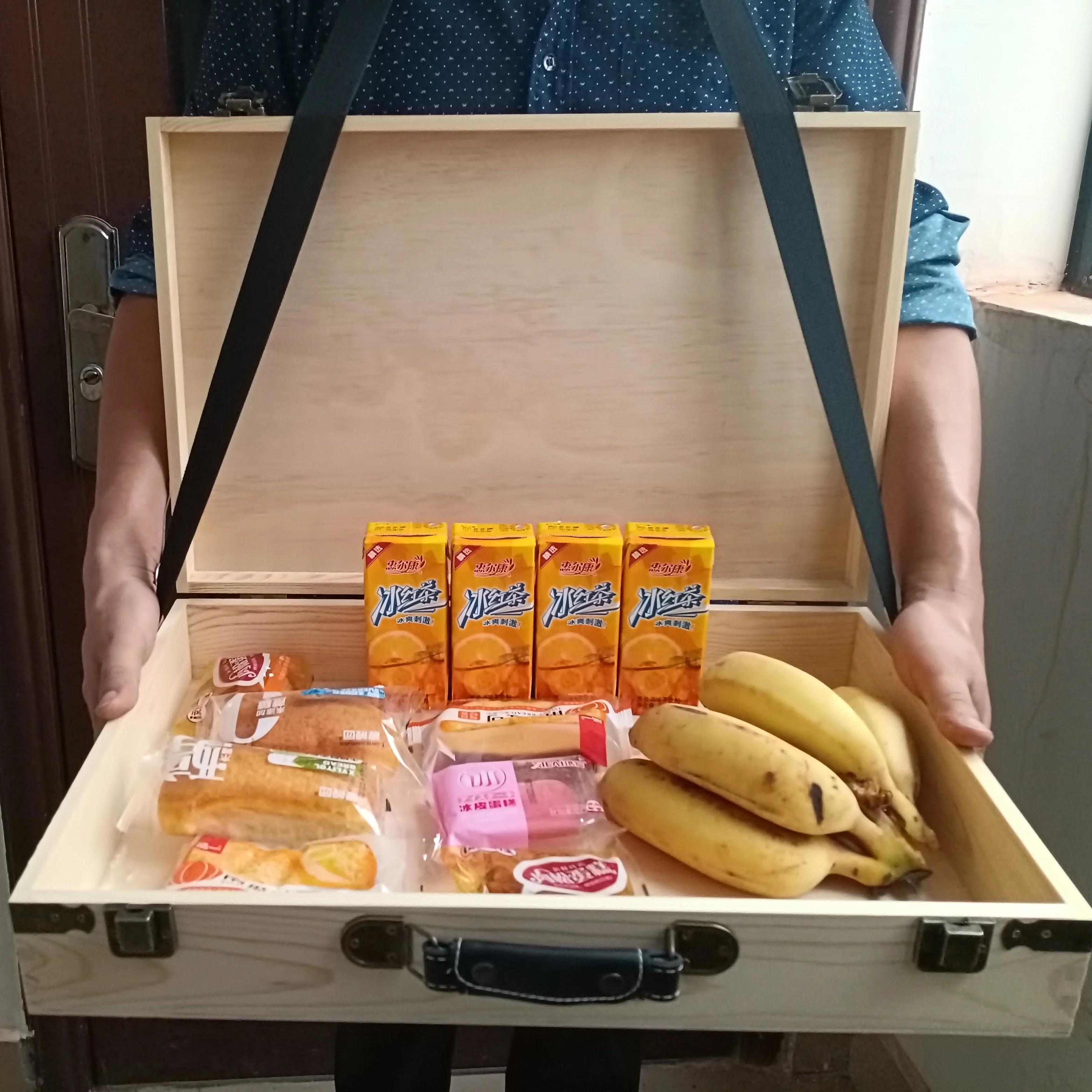 Bandeja para el cuello, caja de ventas, bebidas, té de la leche, helado, té de hierbas, gelatina, helado en polvo, halcón para caminar