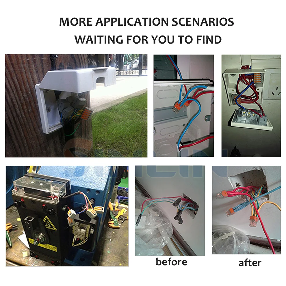 0.4-6.0mm Fast Universal Mini Wire Connector Easy Quick Block Wiring Compact Conductor Spring Splicing Wiring Energy Terminals