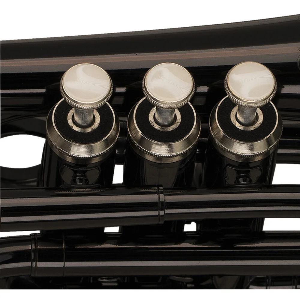 Mini Pocket Trumpet BB Tone OEM Black Brass Instrument Trompette JYPT406BK Wind Musical Instrument For Professional Players