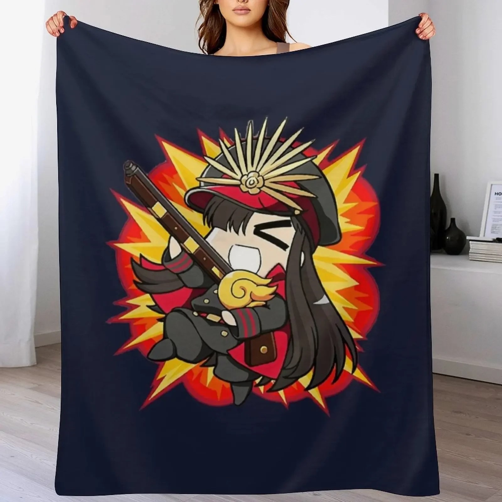 Fate grand orderchibi nobu Throw Blanket Cozy Home Blanket Gift for Christmas Holiday