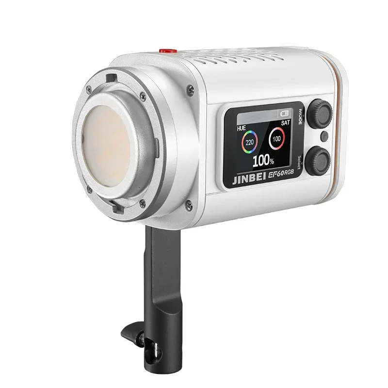 

JINBEI EF-60RGB Portable Ultra-Compact Handheld Outdoor LED Video Light 60w RGB Photography Lighting for youtube live video