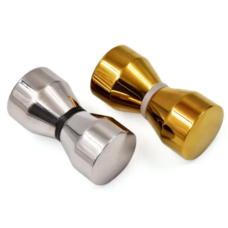 2 قطعة مقبض باب زجاجي للاستحمام، مقبض أبواب الدش المنزلق، أجهزة سحب جانب واحد لإكسسوارات الحمام #5