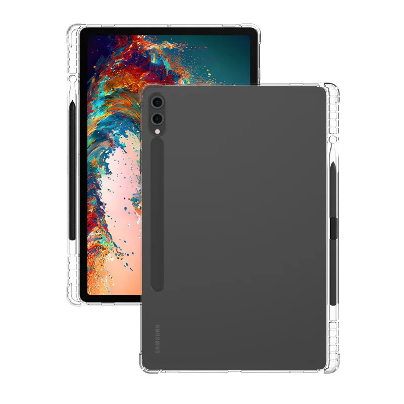 Per Samsung Galaxy Tab S9 FE Plus Custodia per SM-X610 X616 Custodia per tablet Trasparente morbida TPU Antiurto Cover posteriore Airbag Shell