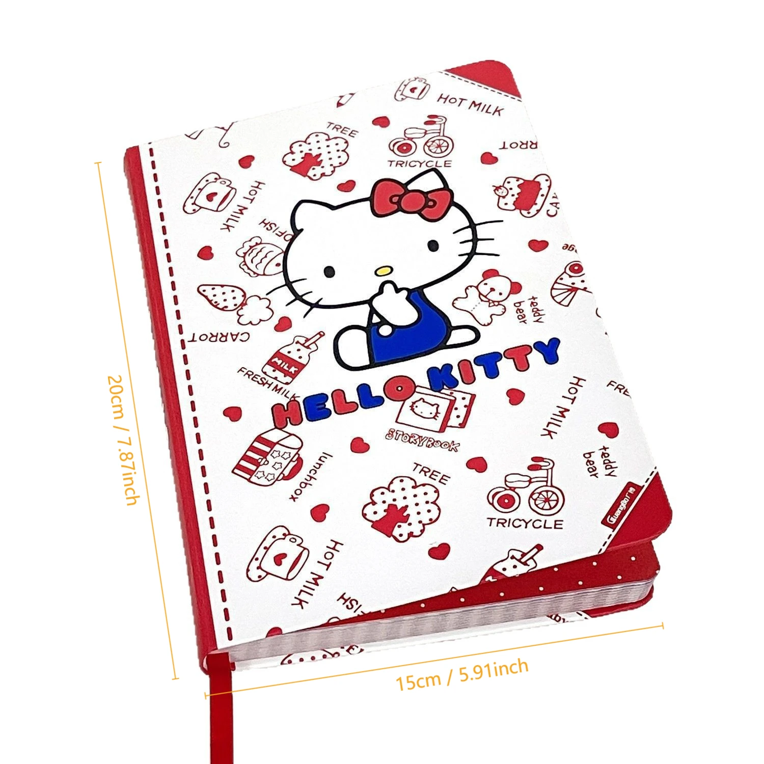 

1 шт. блокнот Sanrio Hello Kitty, милый красочный блокнот в твердом переплете, супер милый дневник Hello Kitty, подарок в школу