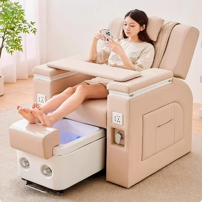 Professional Salon Pedicure Chair with Headrest Footrest Spa Luxury Massage Chair for Nail Technician Beauty Furniture
