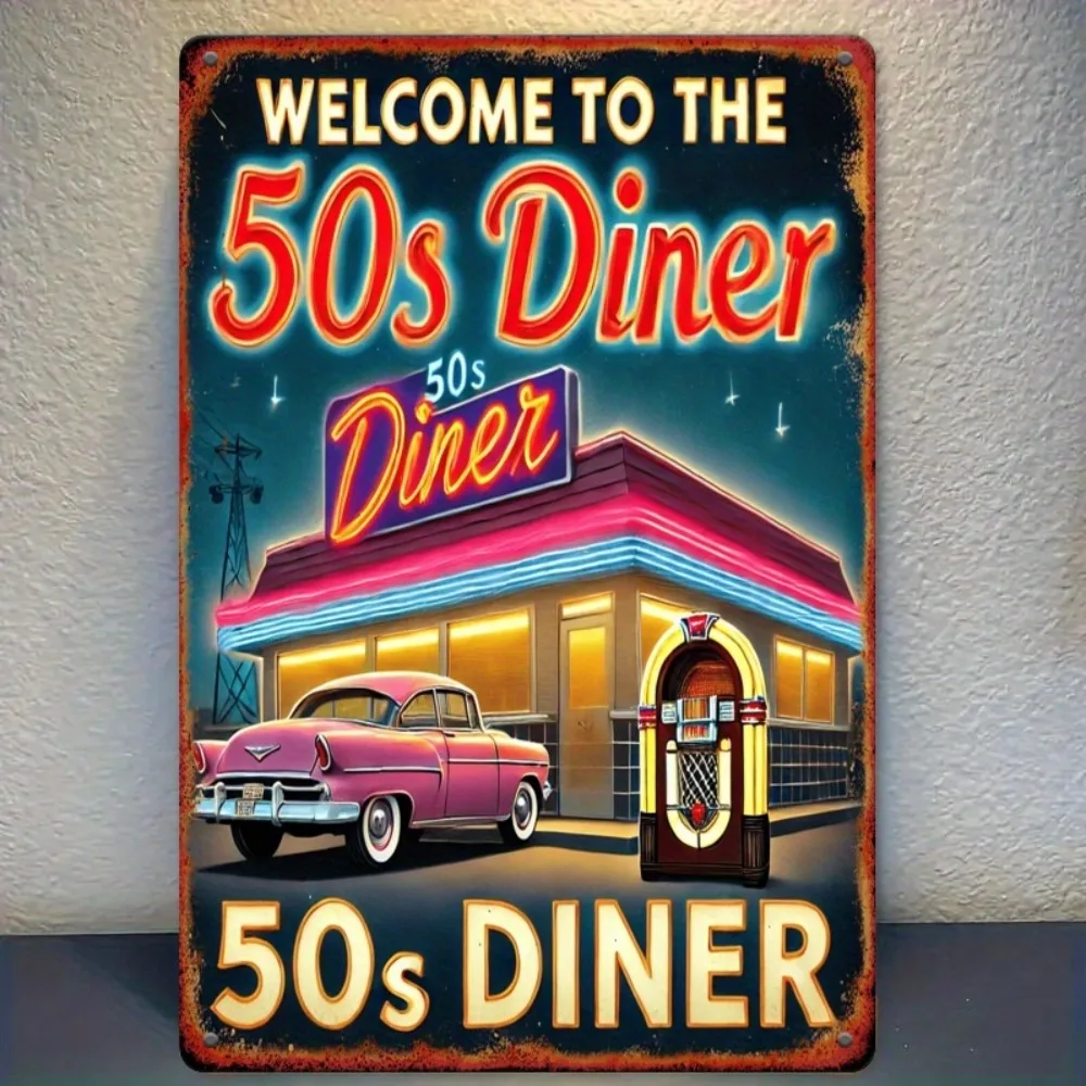 Letrero de Metal Vintage de los años 50, decoración de pared, 12.0 x 8.0 in, arte Retro americano de hojalata para el hogar, Bar, cocina