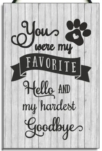 You Were My Favorite Hello and My Hardest Goodbye Remembrance Cat Aluminum Signs Funny Tin Sign Metal Art Poster Gift Home Cafe 