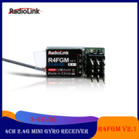 Radiolink R4FGM V2.1 4CH Gyro 2.4G Mini Receiver for Micro RC Cars Boat Toy Airplane RC4GS/RC6GS//RC4G/T8FB/T8S/RC8X Transmitter