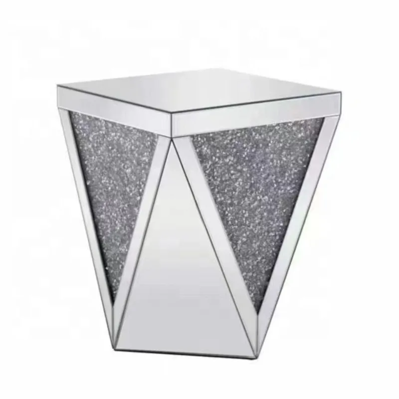 Espejo de mesa con espejo de diamante de cristal, mesa lateral, muebles de sala de estar, gran oferta