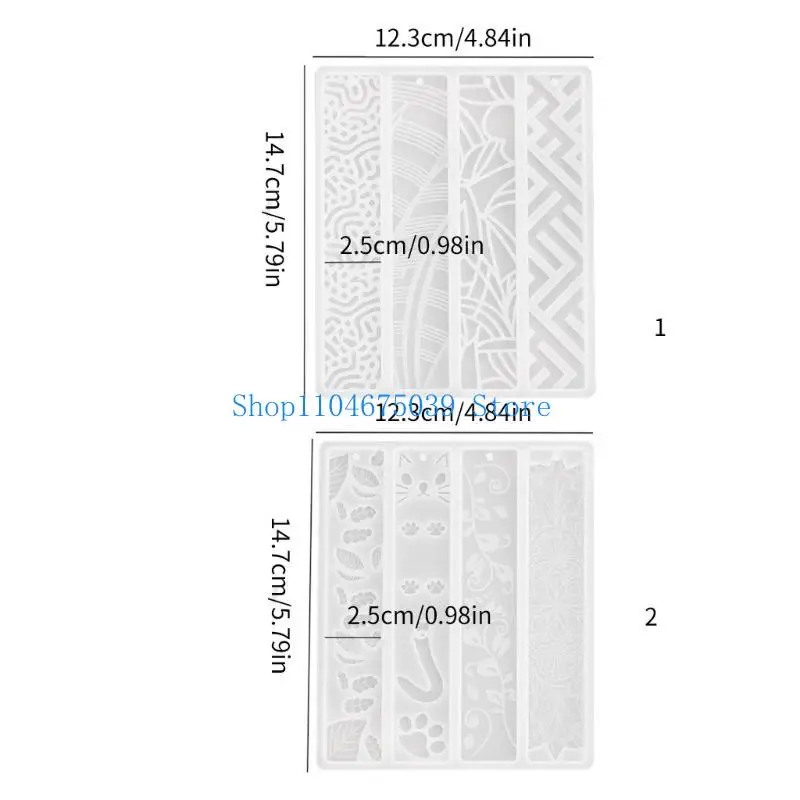 Stampo in silicone 5asd per segnalibri cadenti cristalli Stampi in resina per segnalibri personalizzati