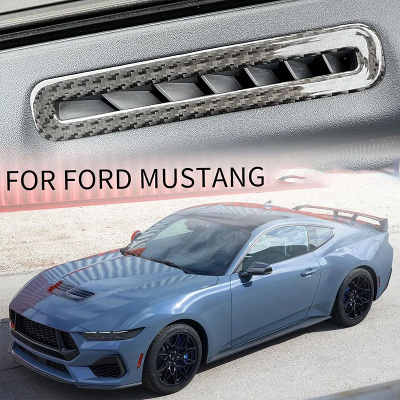 Window Side Air Outlet Sticker Suitable For Ford Mustang GT 2015-2020 Door Conditioning Defogger Vent Sticker Car Accessories.