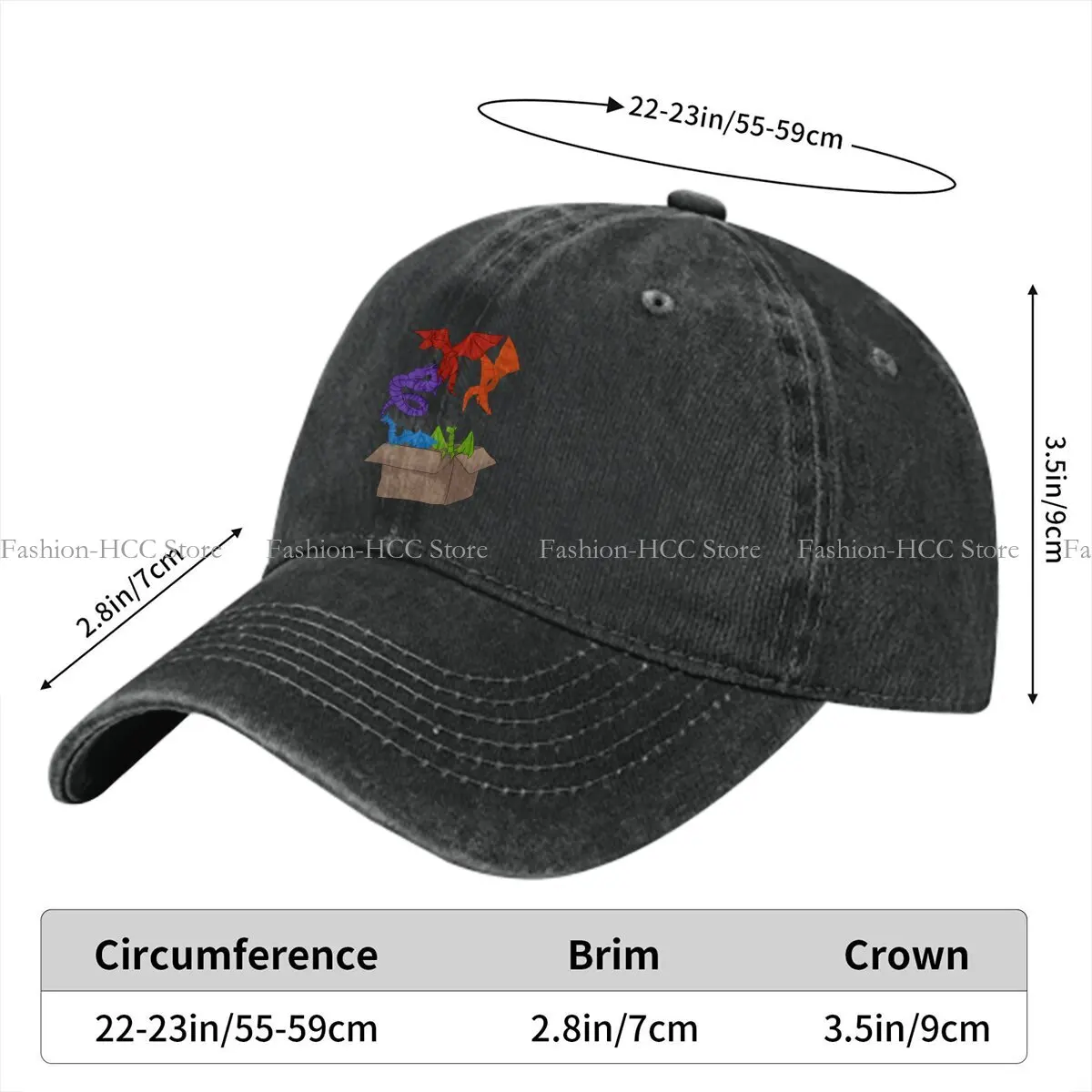 Pure Color Dad Hats Origami Dragons Women's Hat Sun Visor Baseball Caps SCP Foundation Containment Peaked Cap