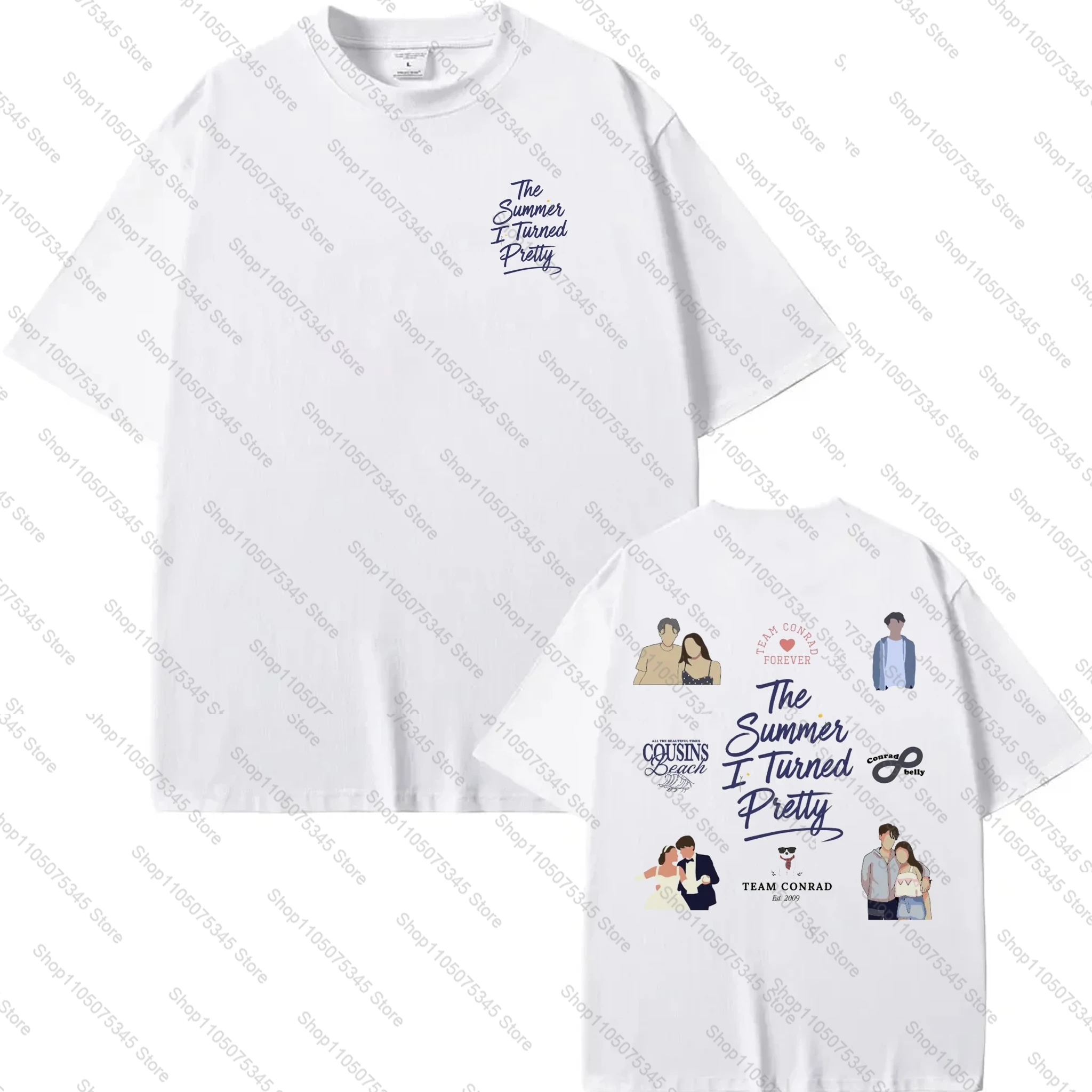 

TV Play The Summer I Turned Pretty Team Conrad Cousins Beach Double Sided Print T-shirt Men Women Fashion Casual Vintage TShirts