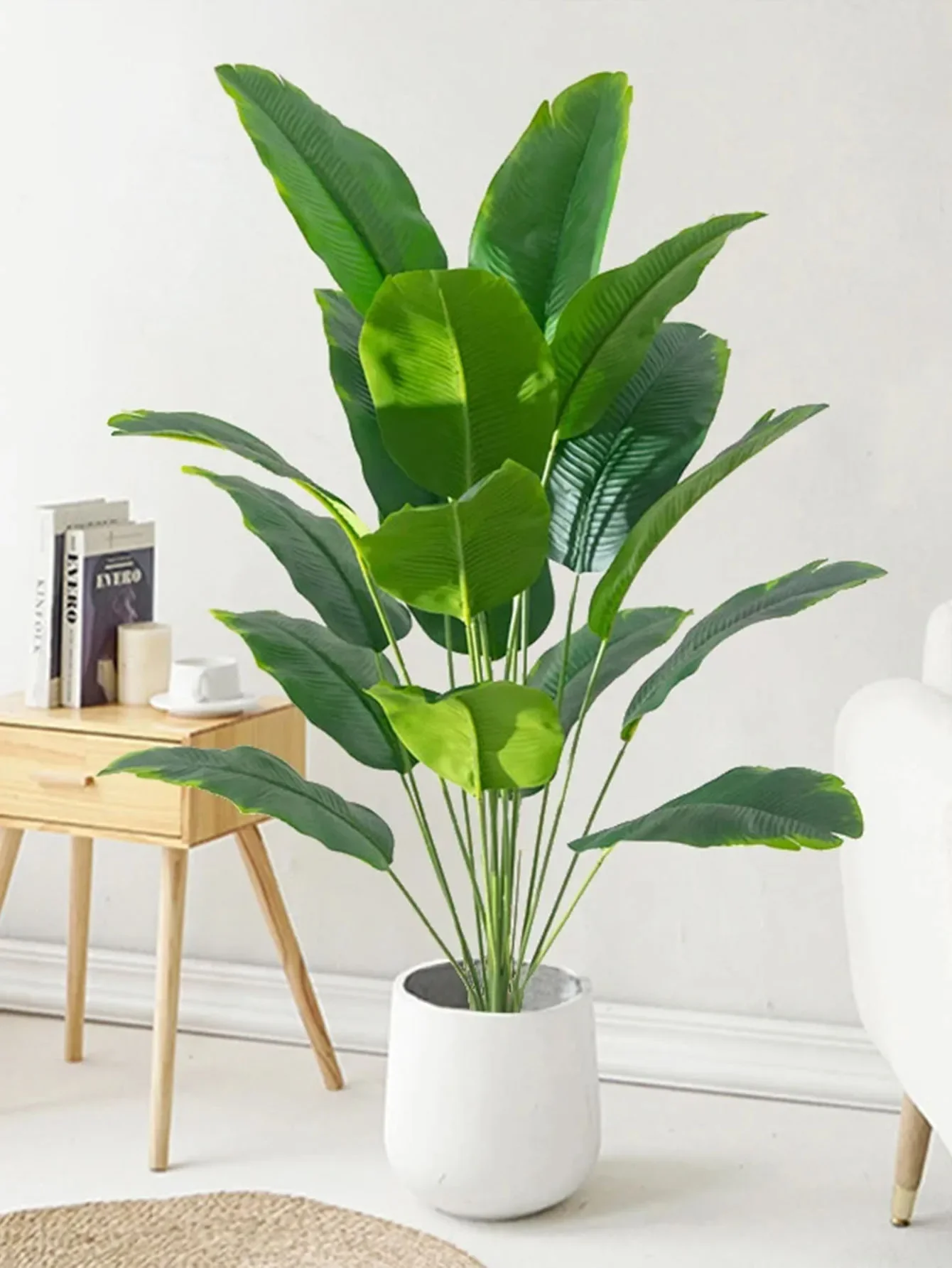 1 pz piante artificiali grande palma tropicale piante di Banana finte foglie vero tocco plastica Monstera pianta per la decorazione del giardino di