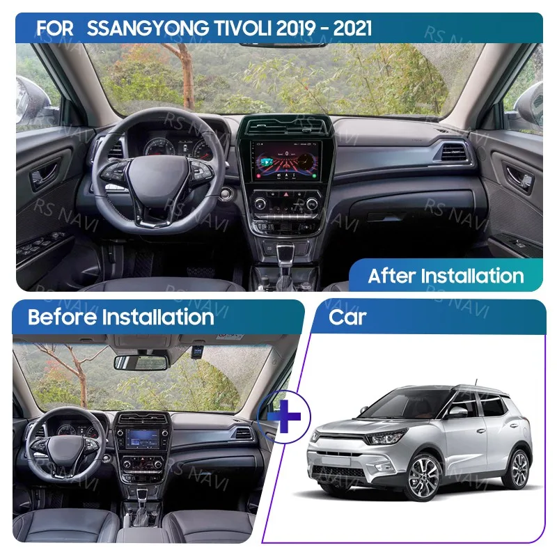 Android 14 Carplay Auto Car Radio For SsangYong Tivoli 2019 2020 2021 Multmedia Video Player GPS Navigation 4G+WIFI DSP Stereo