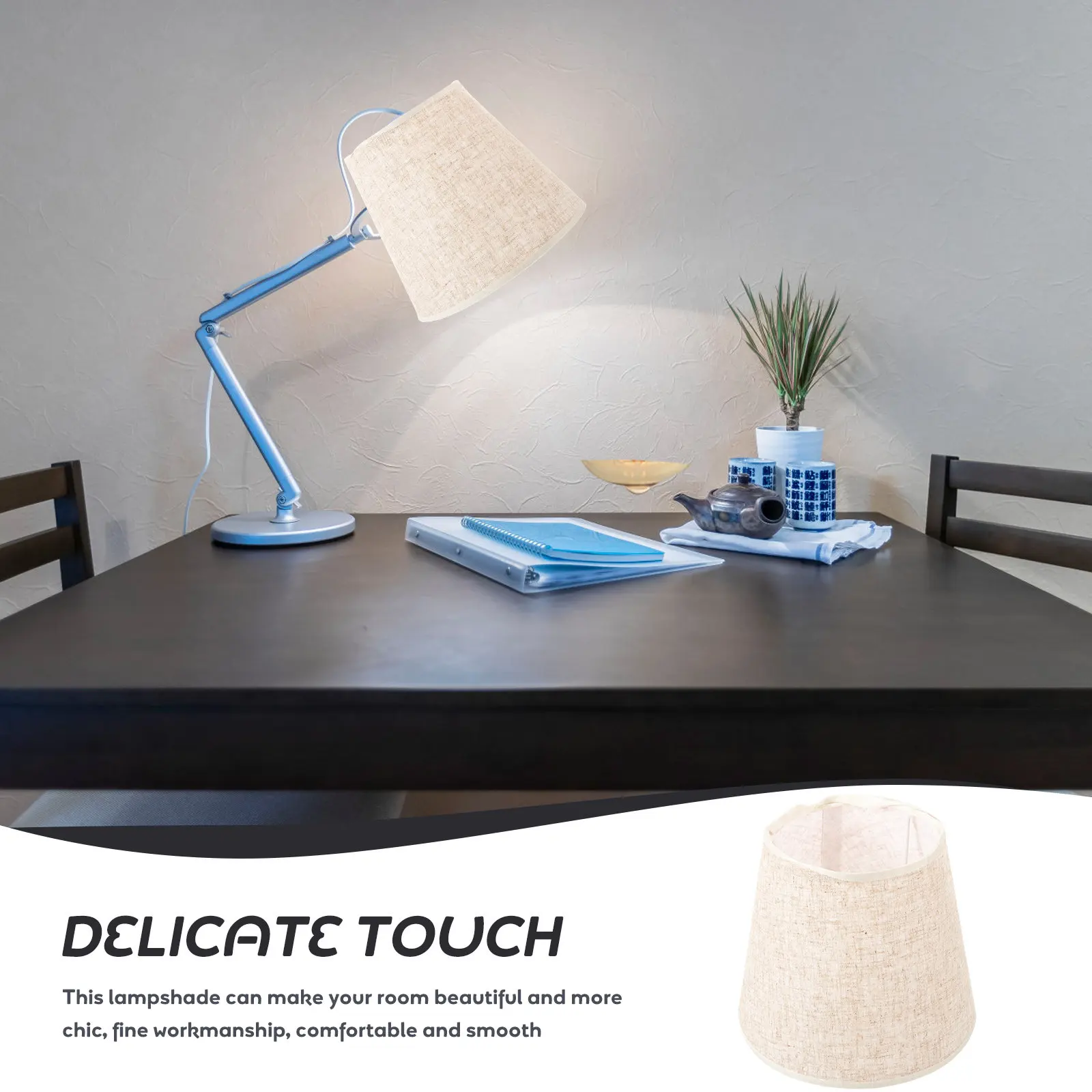 Cloth Cone Lampshade Bedside Table Lamp Replacement E27 Lamp Cover Floor Light Shade Fabric Home Lighting Table Lampshade