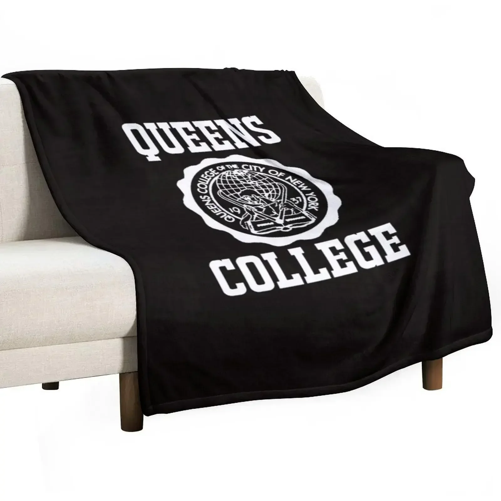 

Queens College Classic Throw Blanket Giant Sofa Multi-Purpose Plaid on the sofa Shaggy Blankets