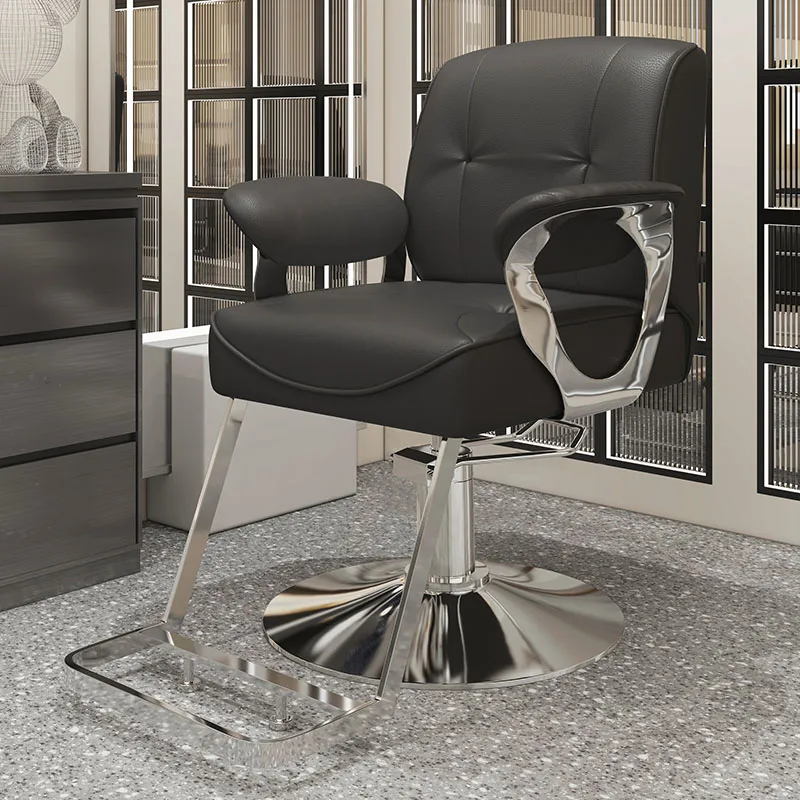 

Modern Simple Barber Chairs Nordic Barbershop Lift Swivel Barber Chairs Hairdressing Comfort Salon Furniture Barbearia FYBC