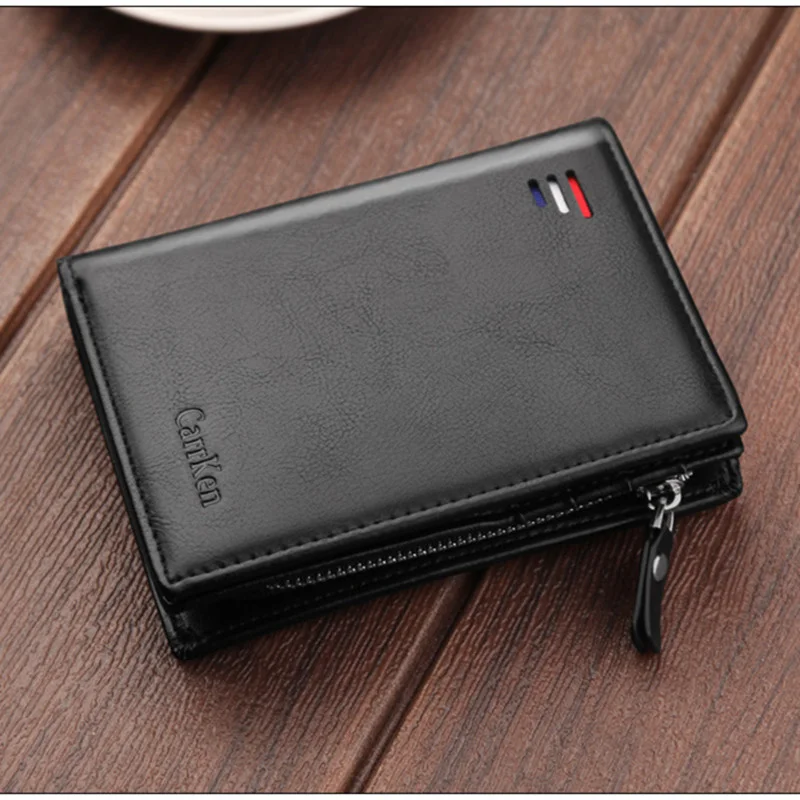 New Brand short Men wallets fashion new card purse Multifunction organ leather for male zipper with coin pocket