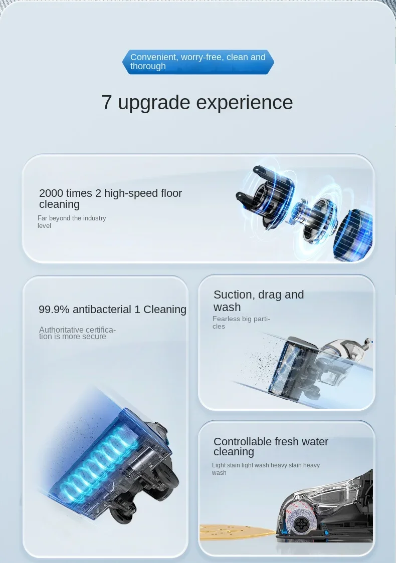 BISSELL 3.0MAX Wash Smart Sweep and Drag Suction 3-in-1 Large Suction Household Appliances Vacuum Wireless Vacuum Cleaner