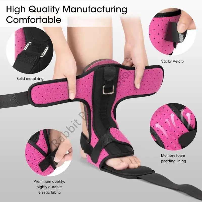 

BX0F Adjustable Night Splint for Foot Drop Relief Featuring Universal Fit Comfortable Lightweighted Ankle Brac