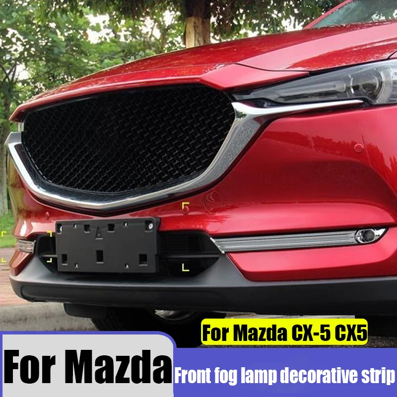 

For Mazda CX-5 CX5 2017 2018 2019 2020 2021 front fog lamp decorative strip car exterior decoration accessories modified parts