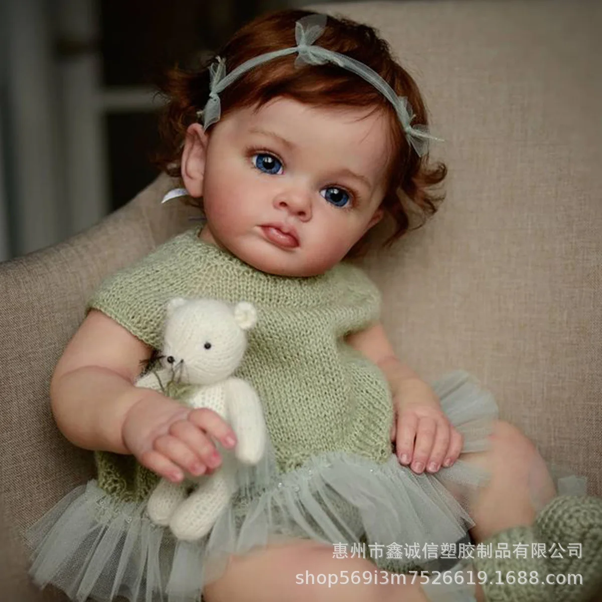 

22 inch Reborn Doll Cotton Body Cute Doll Simulation Baby Companion Doll Children's Toys