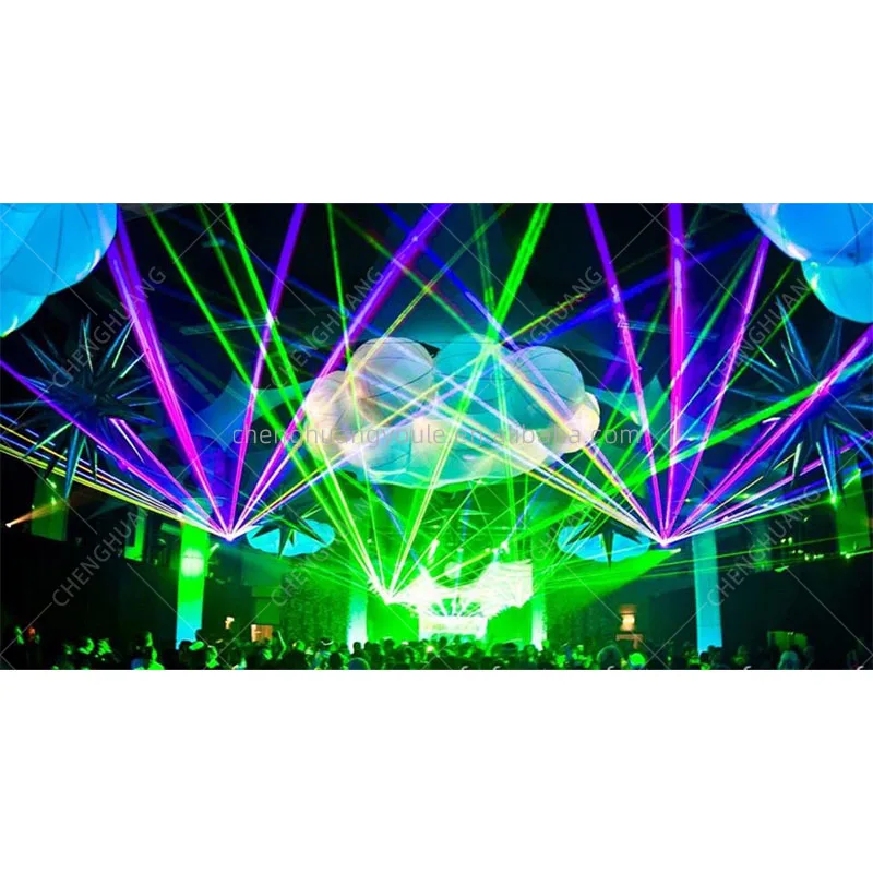 Giant Inflatable Cloud with Color LED Lights, Hanging Decor for Stage, Bar, Nightclub, Event Display Props