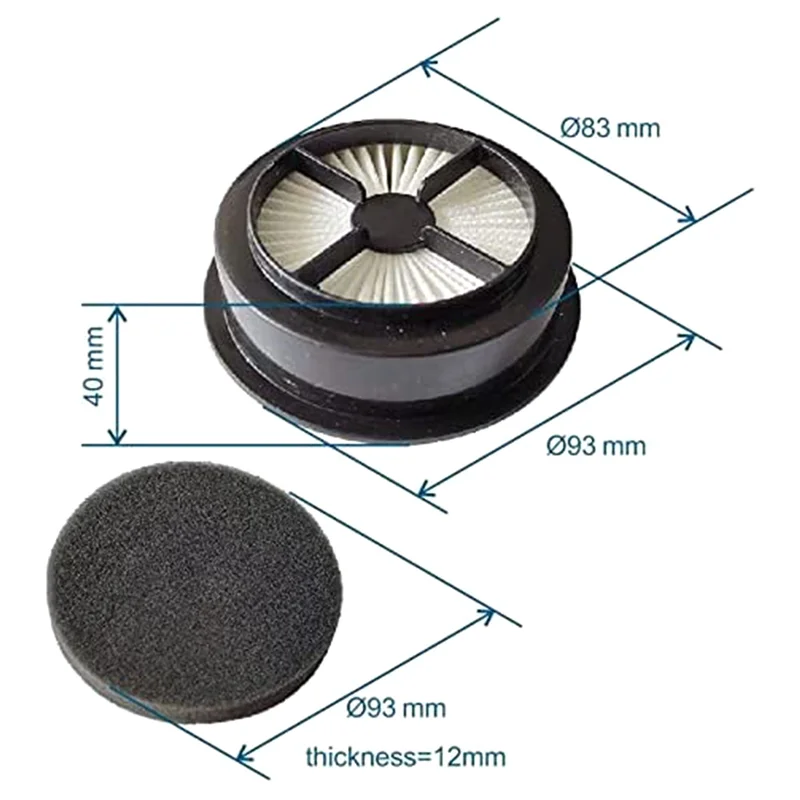 A74X-HEPA مجموعة مرشح الرغوة F44 للمكانس الكهربائية الأوساخ الشيطان مقارنة بـ 304019001 UD20015 UD20100 UD20020 UD20025