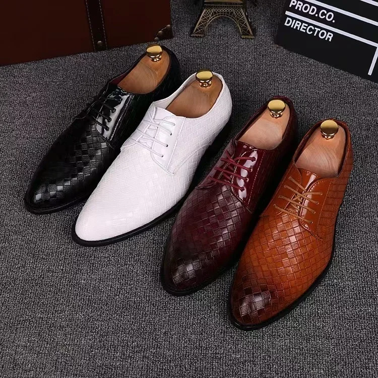 Wedding Leather Business Shoes For Men Mens Formal Shoes White Leather Oxford Shoes For Men Dress Shoes