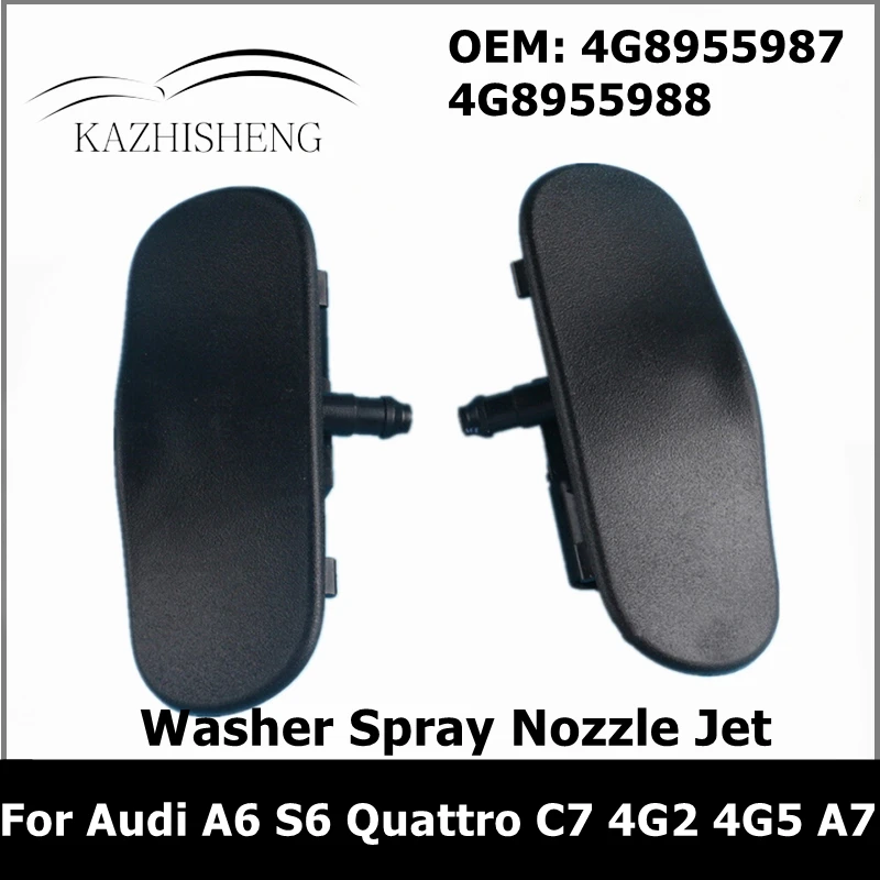 4G8955987 4G8955988 1Pair Left Right Windshield Heated Washer Spray Nozzle Water Jet  For Audi A6 S6 Avant Quattro C7 4G2 4G5 A7