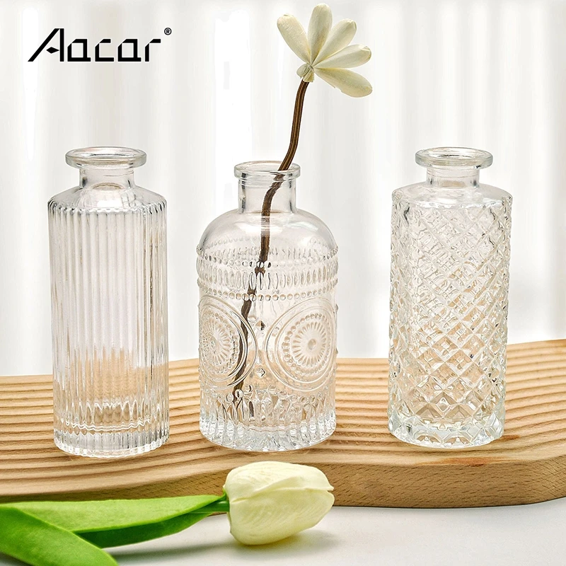 150ml Diamond Glass Aroma Diffuser Bottle Empty Fragrance Bottle Refillable Essential Oil Container Relieve Stress Home Decor