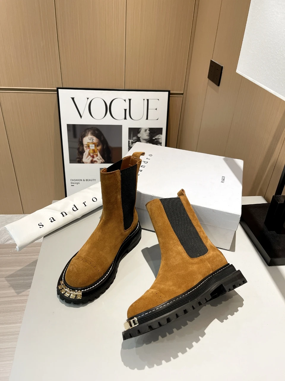 2025 Trend w modzie Damskie buty do połowy łydki, miękkie i wygodne, eleganckie do dojazdów do pracy